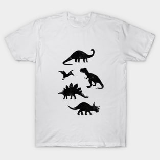 Black + White Dinosaurs T-Shirt